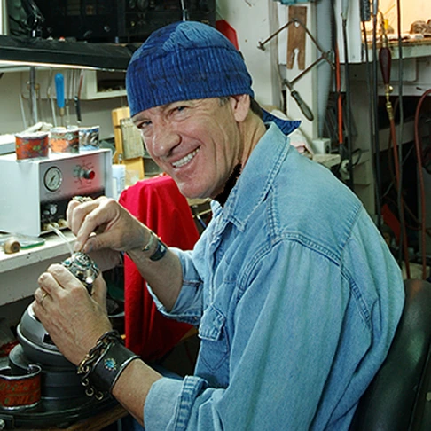 Kit Carson at his workbench
